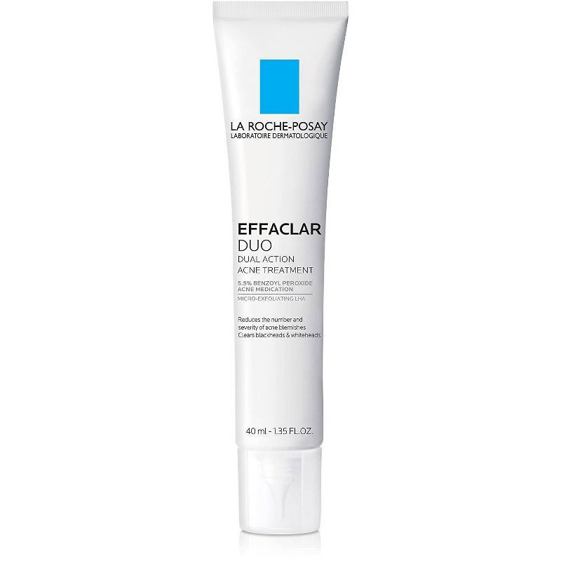 slide 1 of 7, La Roche Posay Effaclar Duo Acne Treatment with Benzoyl Peroxide, Dual Action Acne Spot Treatment - 1.35 fl oz​, 1.35 fl oz