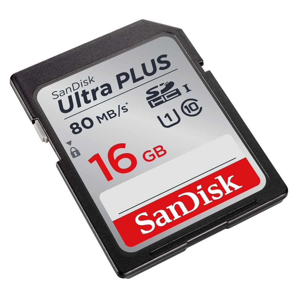 slide 3 of 3, SANDISK SD Card 16GB Ultra Plus, 16 GB