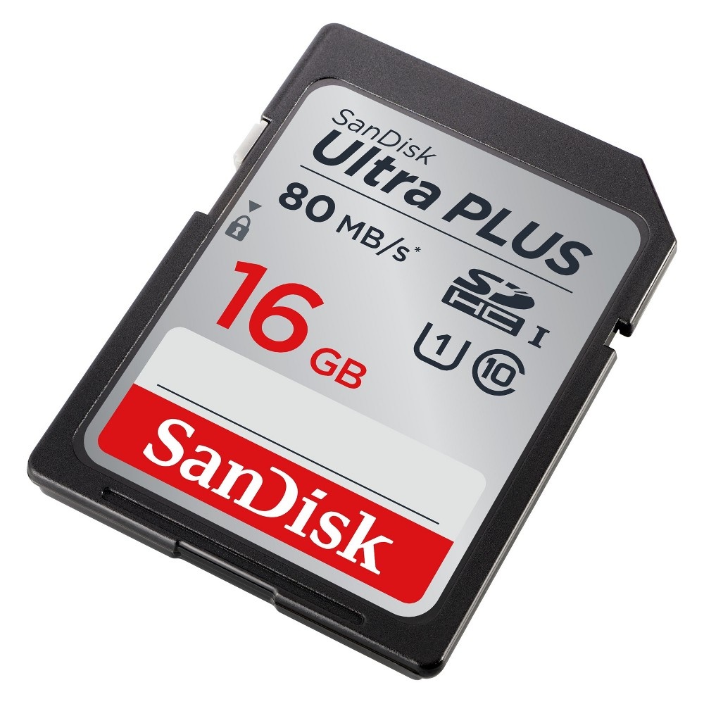 slide 2 of 3, SANDISK SD Card 16GB Ultra Plus, 16 GB