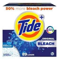 Tide Original Plus Bleach HE Deep Cleaning Concentrated Laundry Detergent Powder 89 Loads - 129oz