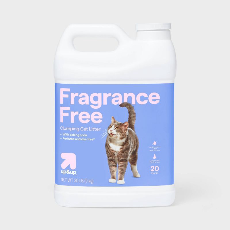 slide 1 of 4, Fragrance Free Scoopable Clumping Cat Litter - 20lbs - up&up™, 20 lb