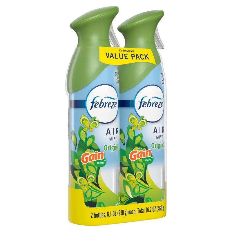 slide 11 of 12, Febreze Air Mist Odor-Fighting Air Freshener - Gain Original Scent - 8.1oz/2pk, 8.1 oz, 2 ct