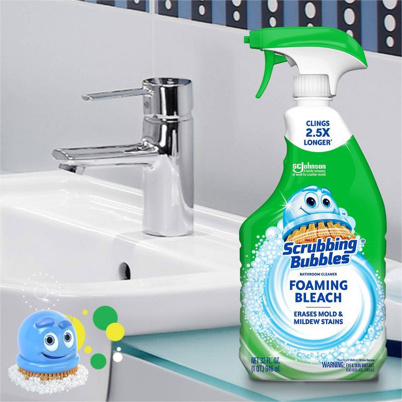 slide 2 of 11, Scrubbing Bubbles Foaming Bleach Spray Bathroom Cleaner - 32 fl oz, 32 oz