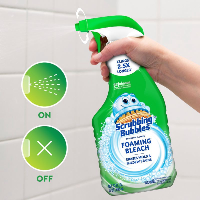 slide 6 of 12, Scrubbing Bubbles Foaming Bleach Spray Bathroom Cleaner - 32 fl oz, 32 oz