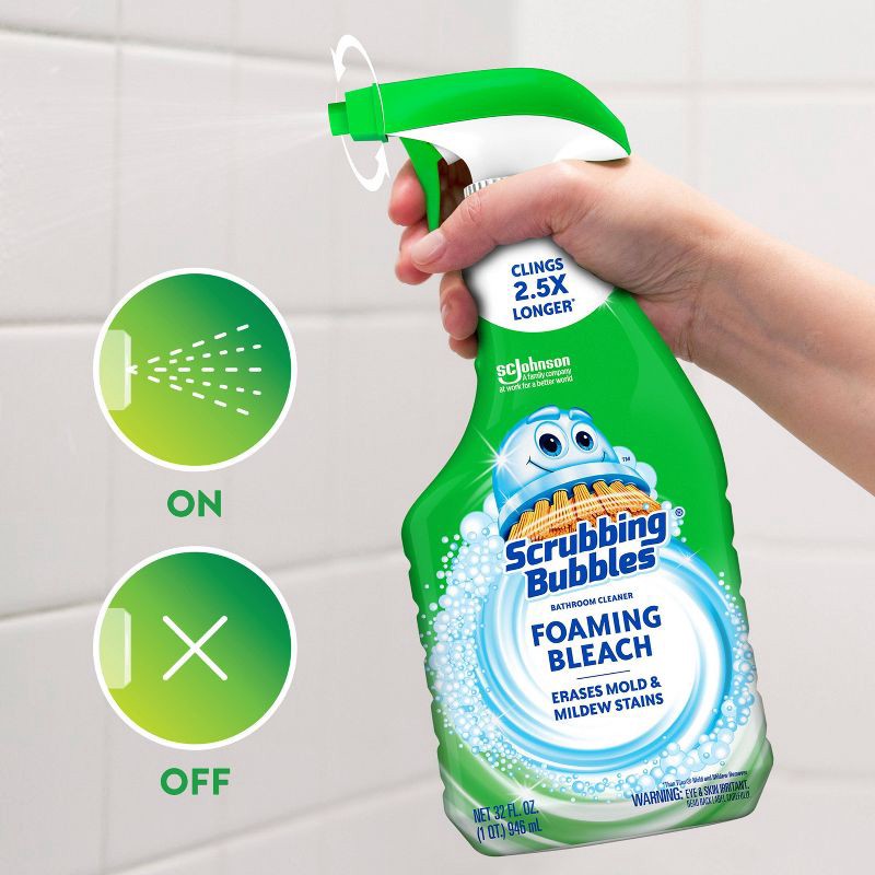 slide 6 of 12, Scrubbing Bubbles Foaming Bleach Spray Bathroom Cleaner - 32 fl oz, 32 fl oz