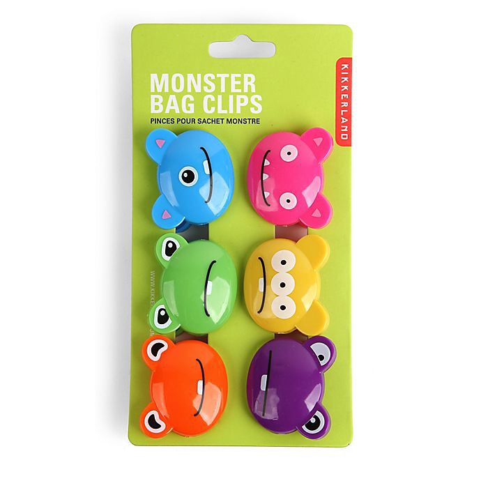 slide 2 of 2, Kikerland Monster Bag Clips, 6 ct