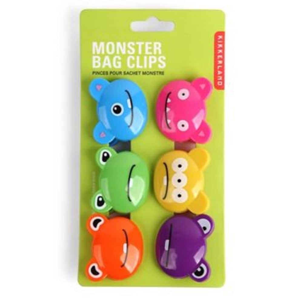 slide 1 of 2, Kikerland Monster Bag Clips, 6 ct