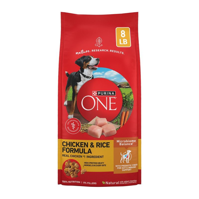 slide 1 of 9, Purina ONE SmartBlend Natural Dry Dog Food with Chicken & Rice - 8lbs, 8 lb