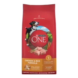 Purina ONE SmartBlend Natural Dry Dog Food with Chicken & Rice - 8lbs