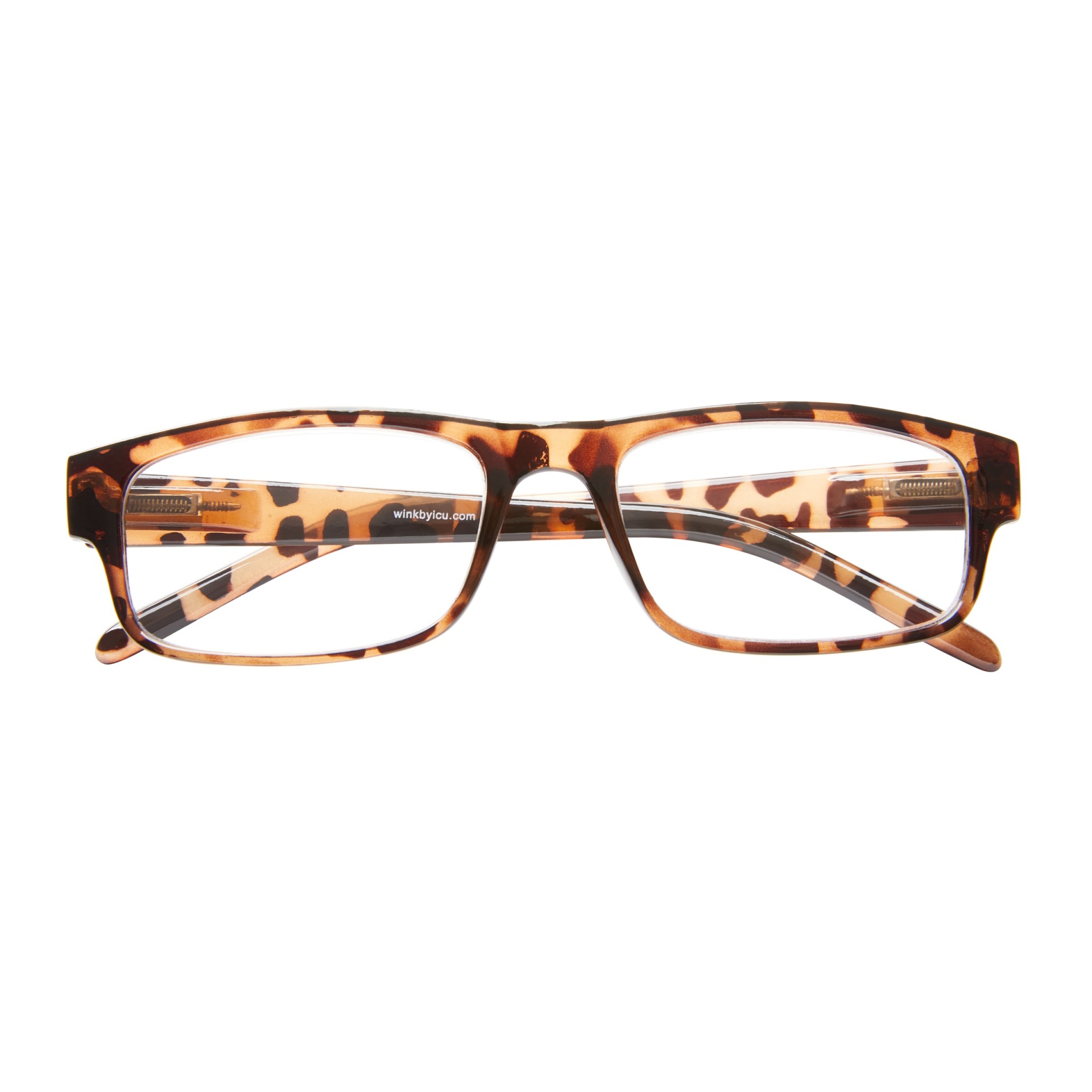 slide 1 of 7, ICU Eyewear Wink Highland Tortoise Rectangle Reading Glasses +2.00, 1 ct