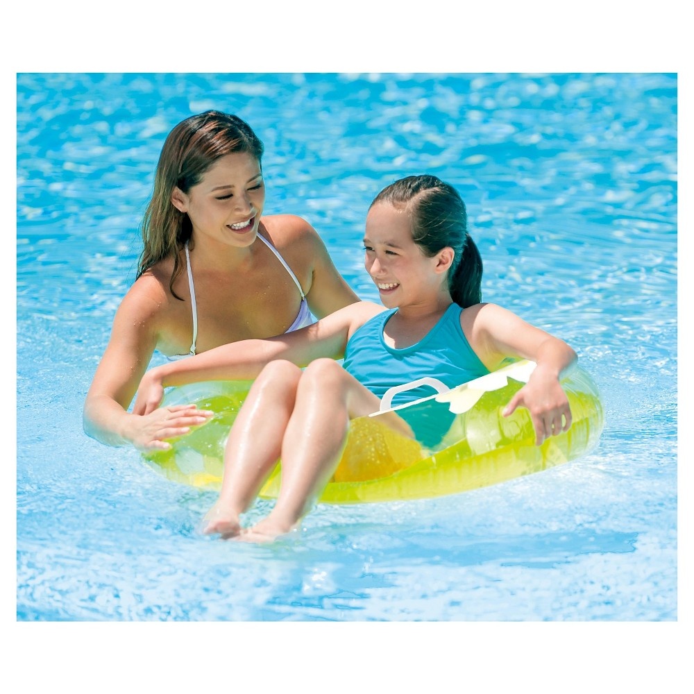 slide 4 of 6, Intex Clear Color Inflatable Pool Tube Float - Colors May Vary, 38 in