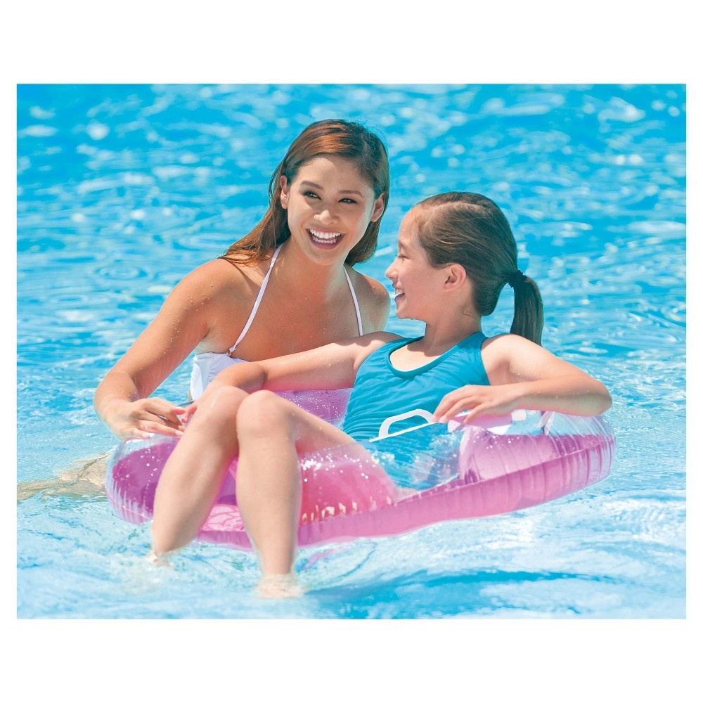 slide 6 of 6, Intex Clear Color Inflatable Pool Tube Float - Colors May Vary, 38 in