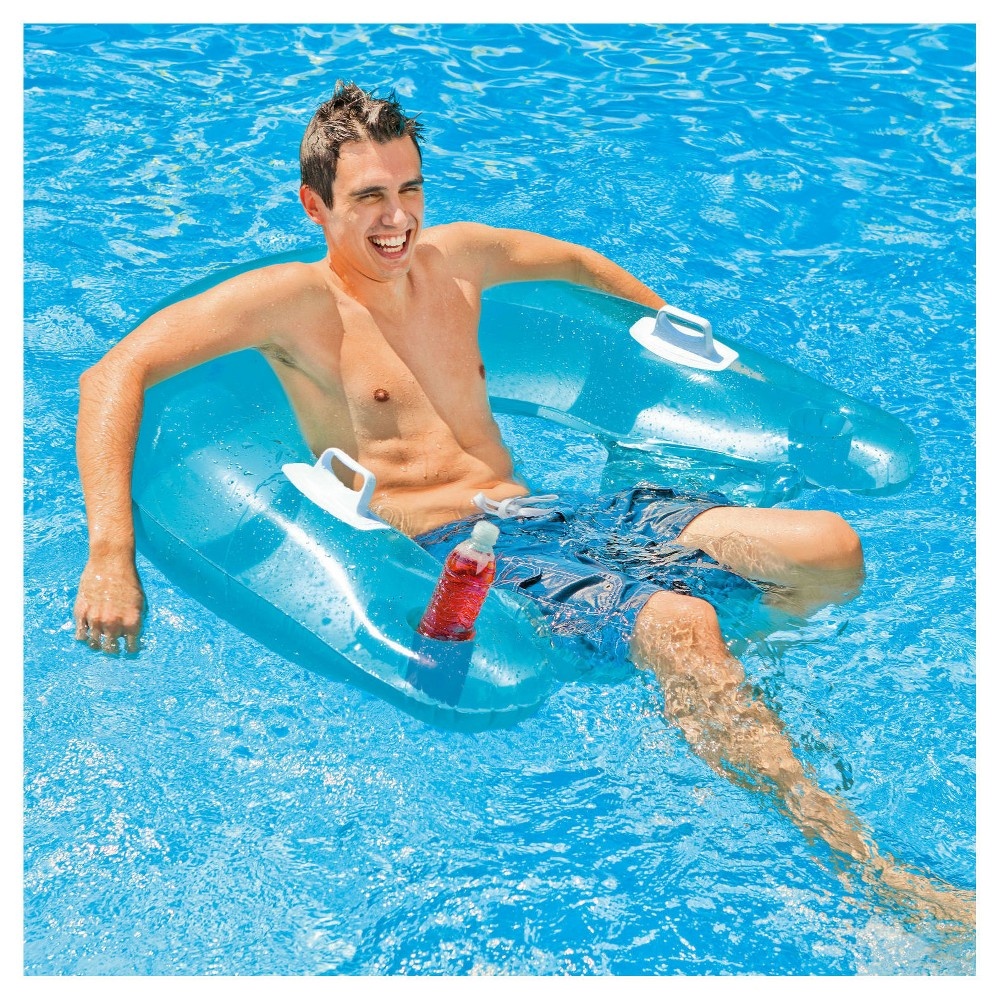 slide 3 of 6, Intex Sit'N Float Inflatable Pool Lounge - Colors May Vary, 1 ct