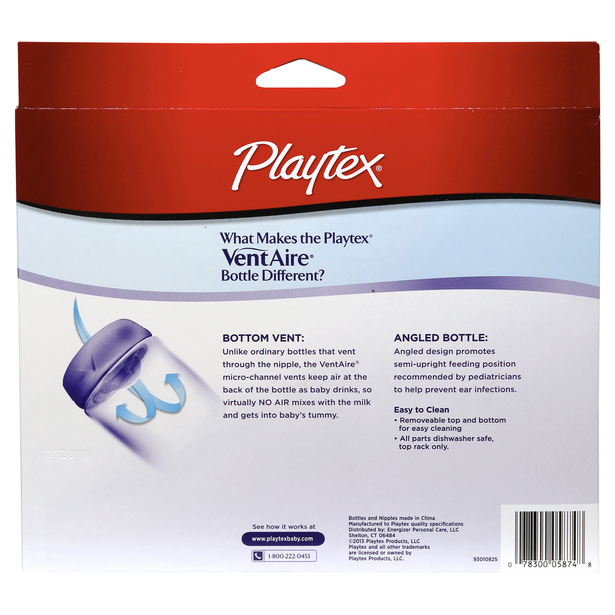 slide 6 of 7, Playtex Baby VentAire Complete Tummy Comfort Baby Bottle, 3 ct