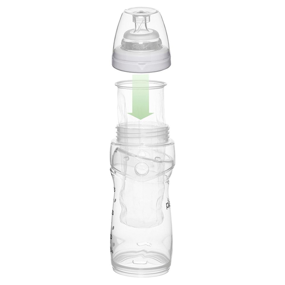 slide 2 of 4, Playtex Baby Nurser With Drop-Ins Liners Baby Bottle, 3 ct; 8 oz