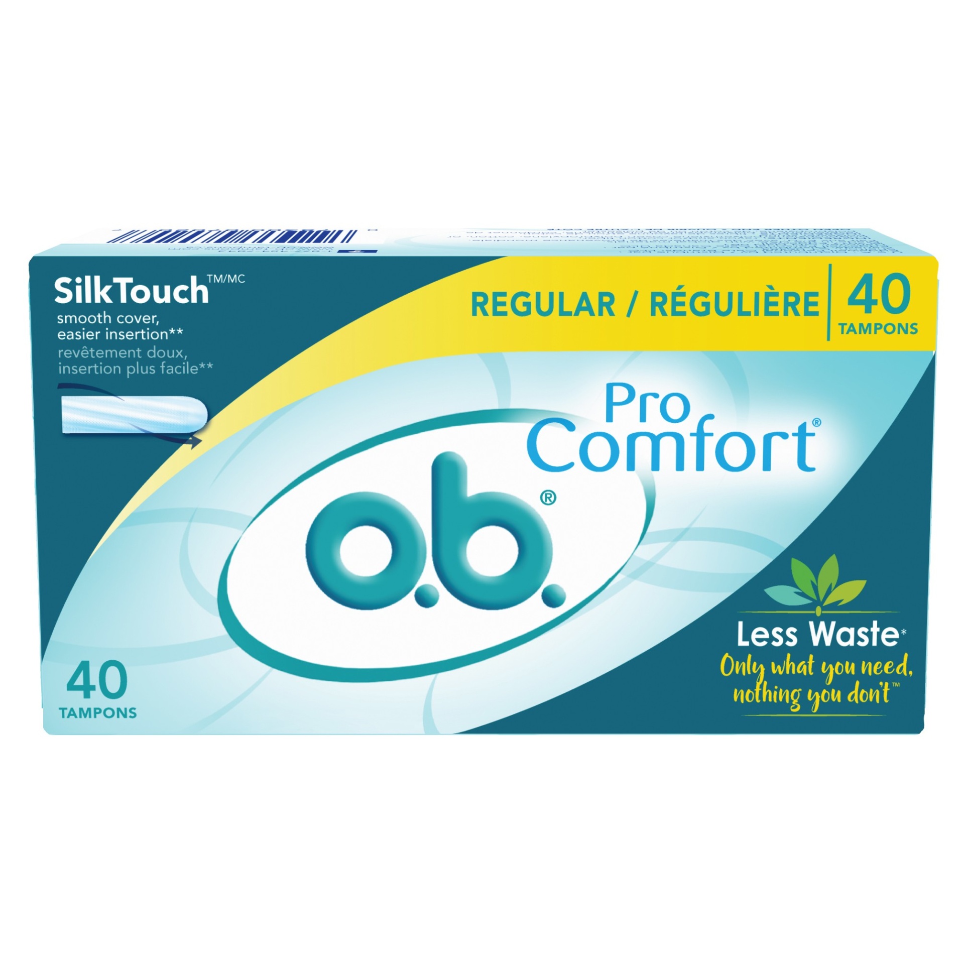 slide 1 of 4, o.b. ProComfort Fragrance Free Tampons - Applicator-Free - Regular - 40ct, 40 ct