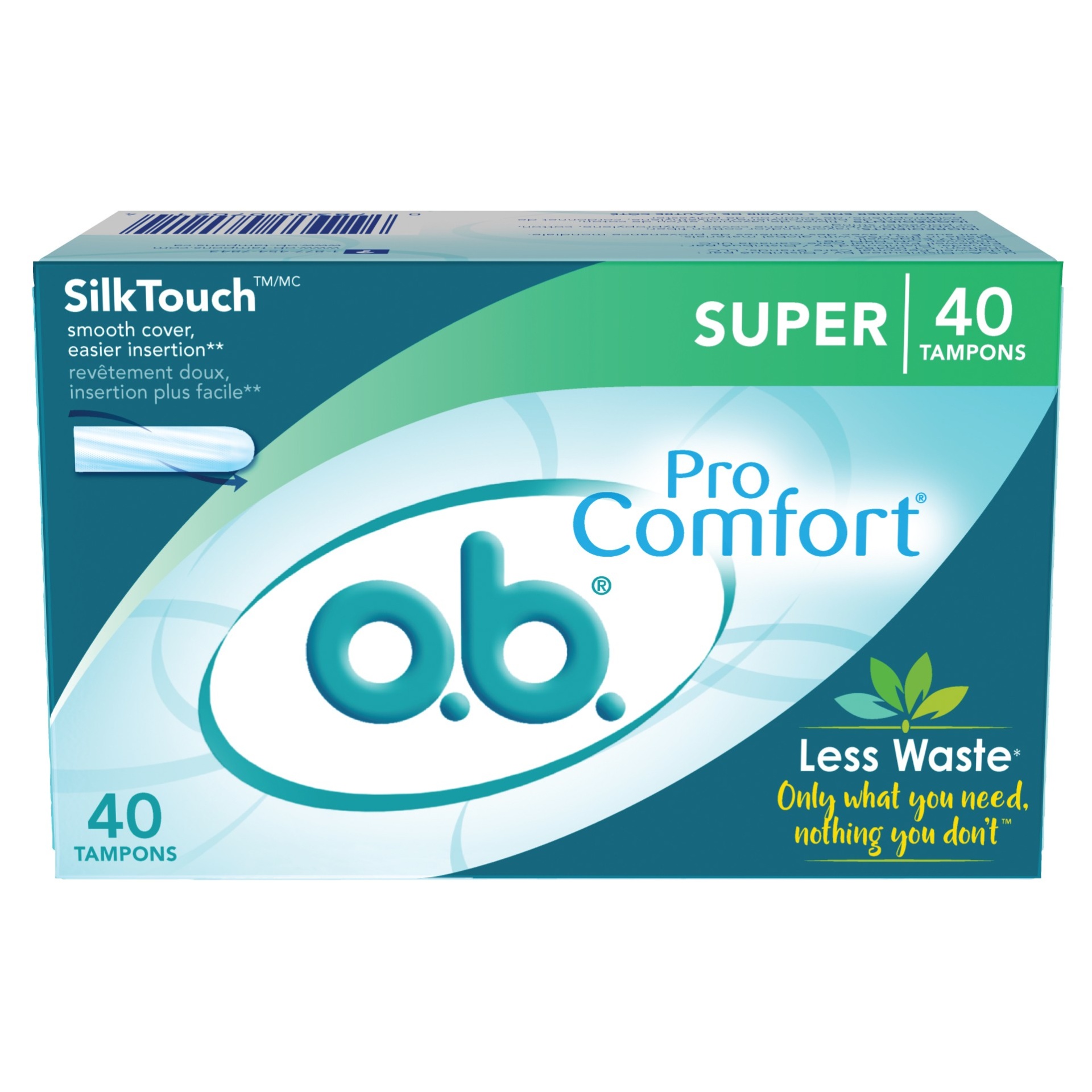 slide 1 of 4, o.b. ProComfort Fragrance Free Tampons - Applicator-Free - Super, 40 ct