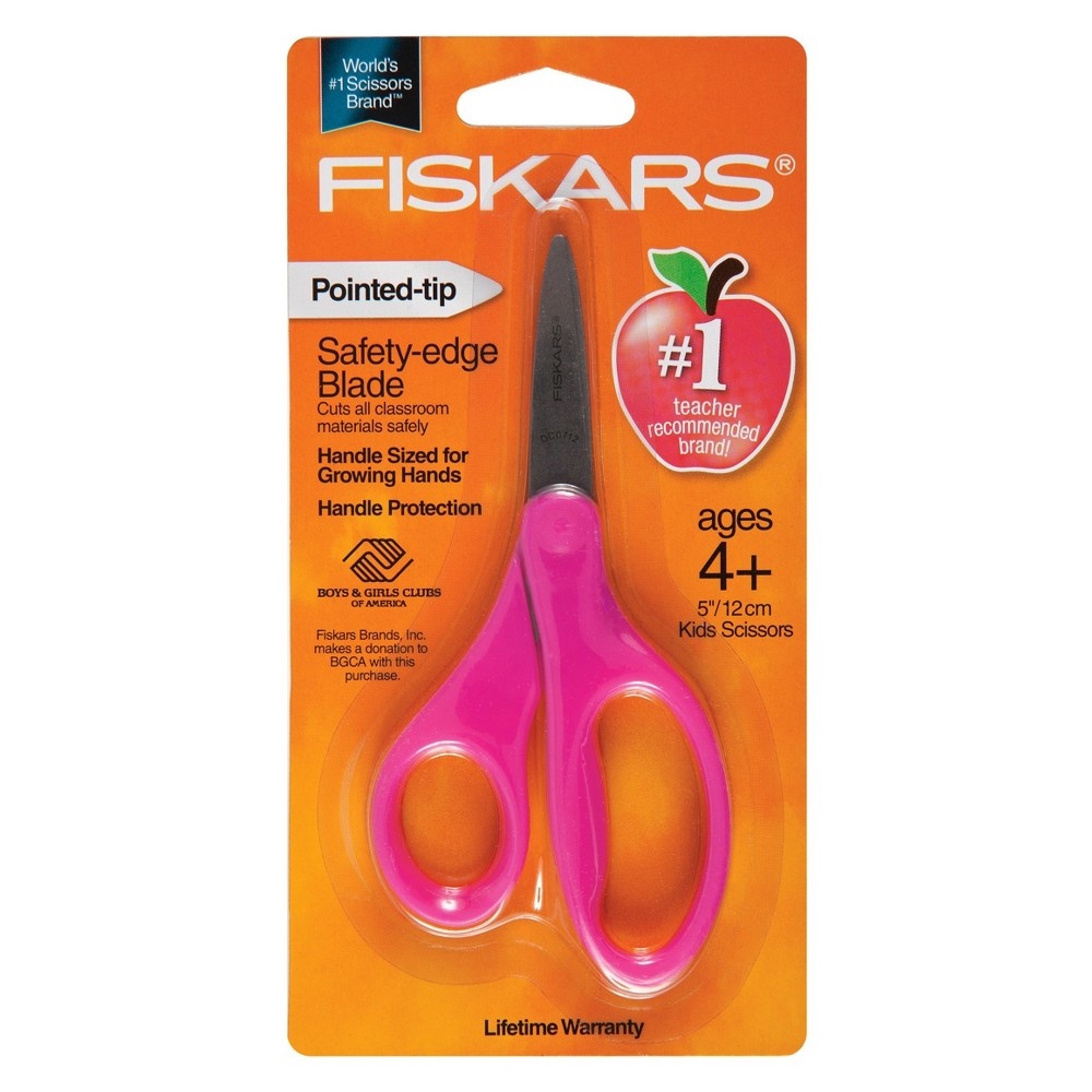 slide 2 of 13, Fiskars Pointed-Tip Kids Scissors, 5 in