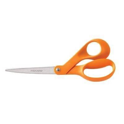 slide 1 of 5, Fiskars 8" Premier Bent Sewing Scissors - Orange, 1 ct