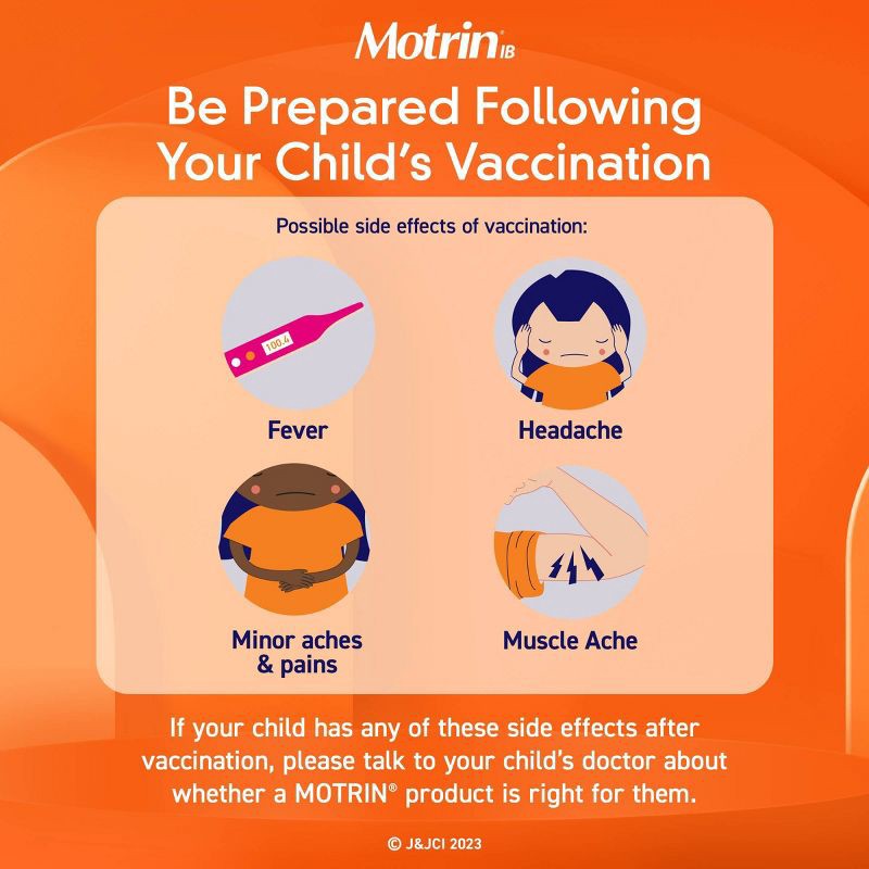 slide 6 of 6, Children's Motrin Pain Reliever/Fever Reducer Liquid - Ibuprofen (NSAID) - Berry - 4 fl oz, 4 fl oz