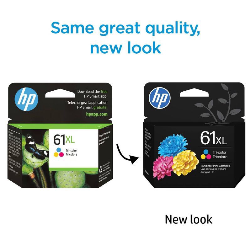 slide 15 of 15, HP Inc. HP 61XL Single Ink Cartridge - Tri-color (CH564WN#140): High Yield, 3 Colors, 1 ct