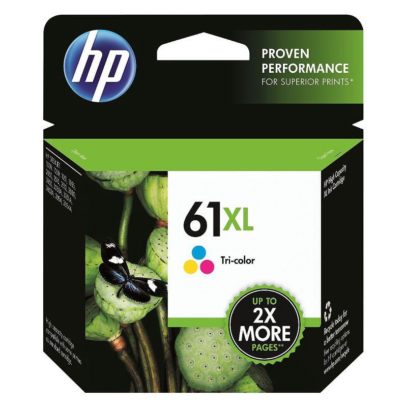 slide 1 of 5, HP Inc. HP 61XL Single Ink Cartridge - Tri-color (CH564WN#140), 1 ct