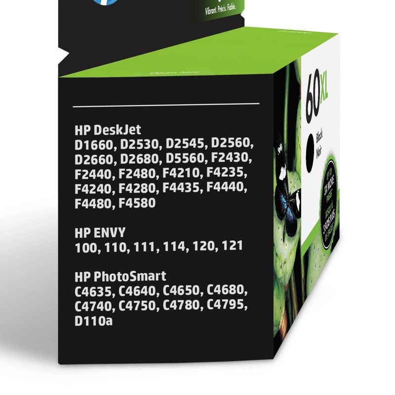 slide 2 of 5, HP Inc. HP 60XL Single Ink Cartridge - Black (CC641WN#140), 1 ct