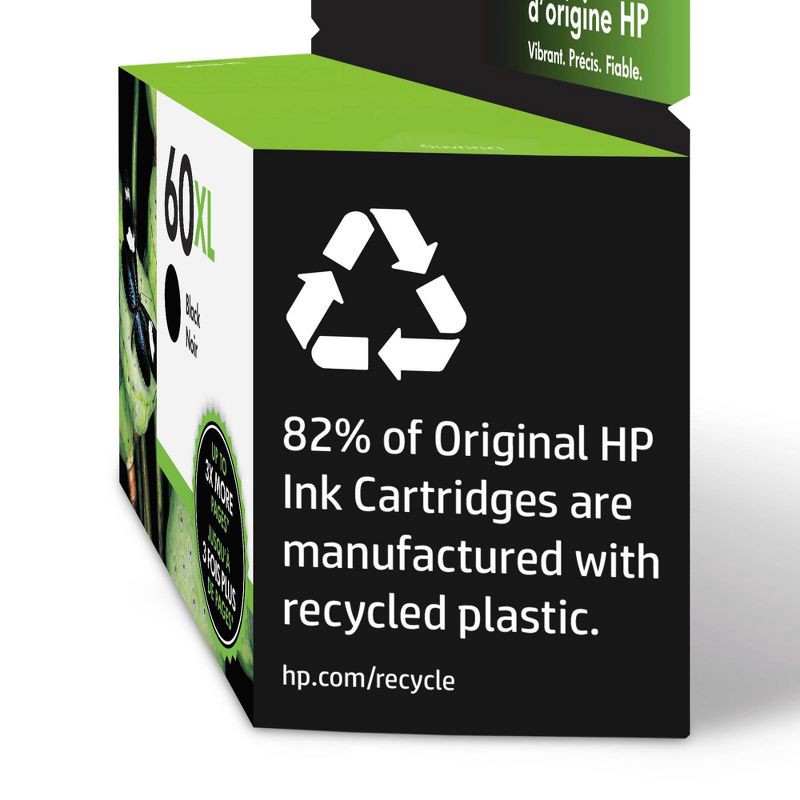 slide 3 of 5, HP Inc. HP 60XL Single Ink Cartridge - Black (CC641WN#140), 1 ct