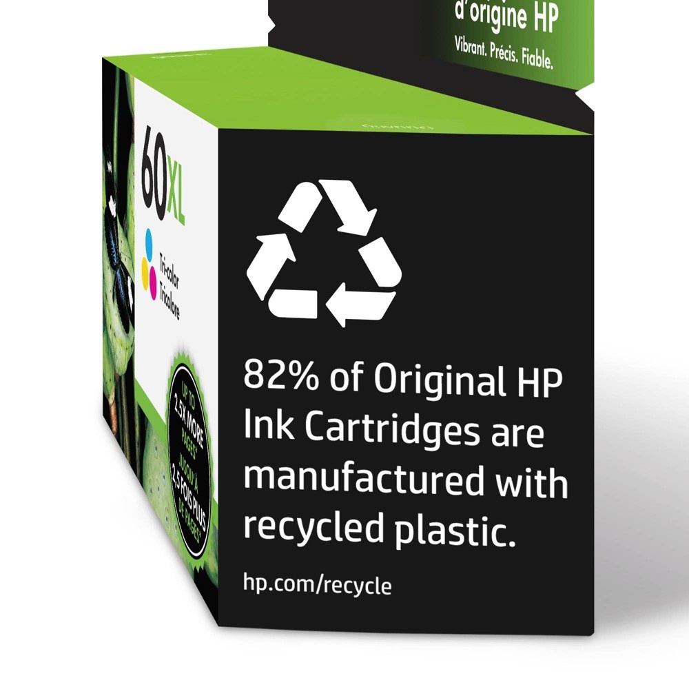 slide 3 of 5, HP Inc. HP 60XL Single Ink Cartridge - Tri-color (CC644WN#14), 1 ct