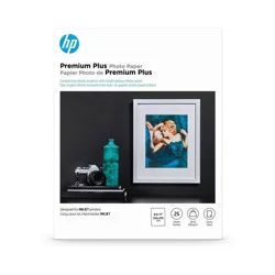 HP Inc. HP 8.5x11 25ct Premium Plus Photo Glossy Printer Paper - White (CR670A): 90 Brightness, 80 lb Weight