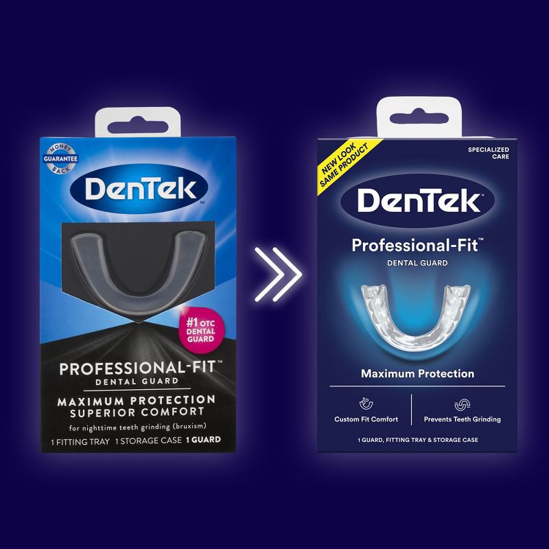 slide 2 of 9, DenTek Professional-Fit Dental Guard for Nighttime Teeth Grinding with Guard, Fitting Tray, & Storage Case, 1 ct