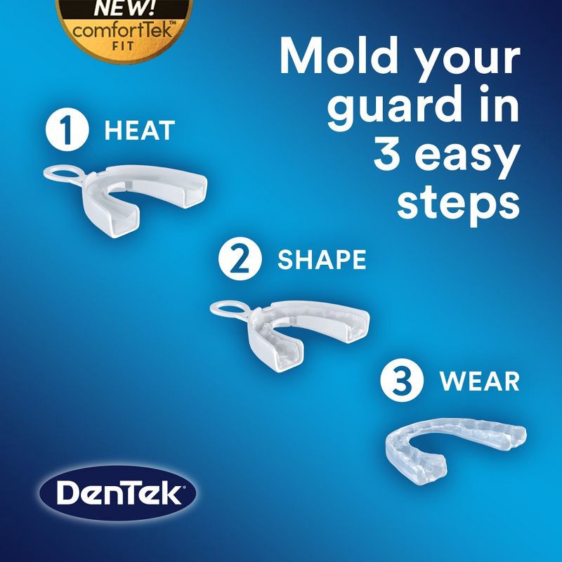slide 7 of 9, DenTek Professional-Fit Dental Guard for Nighttime Teeth Grinding with Guard, Fitting Tray, & Storage Case, 1 ct