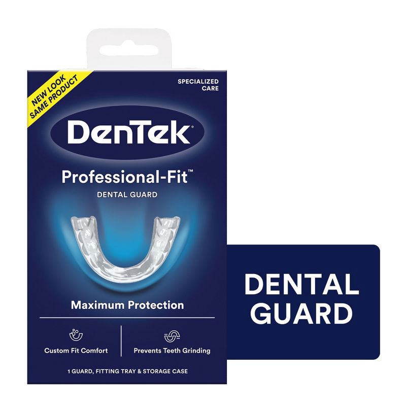 slide 1 of 9, DenTek Professional-Fit Dental Guard for Nighttime Teeth Grinding with Guard, Fitting Tray, & Storage Case, 1 ct