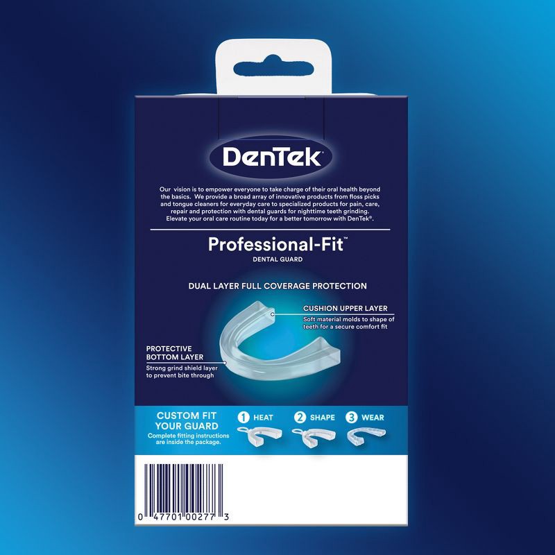 slide 9 of 9, DenTek Professional-Fit Dental Guard for Nighttime Teeth Grinding with Guard, Fitting Tray, & Storage Case, 1 ct