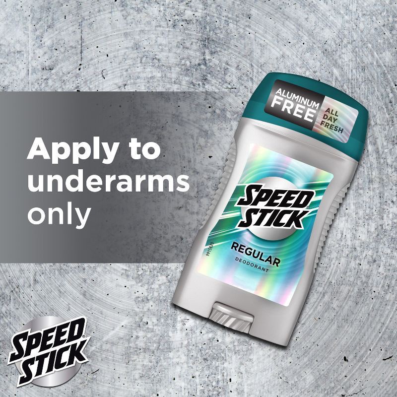 slide 9 of 9, Speed Stick Aluminum Free Men's Deodorant - Regular - 3oz/2pk, 2 ct; 3 oz