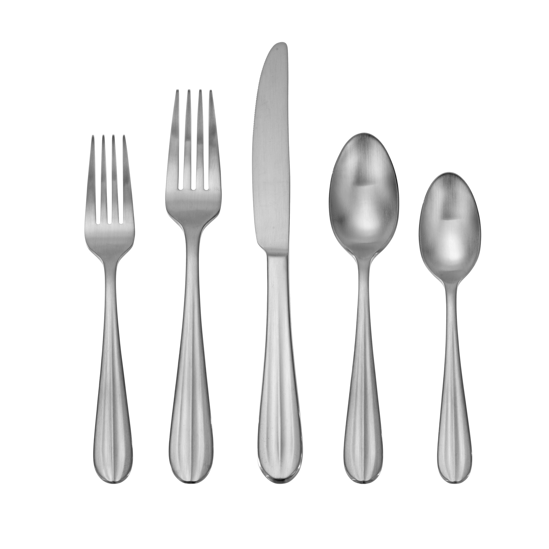 slide 1 of 1, Oneida Satin Casson Silverware Set, 20 ct