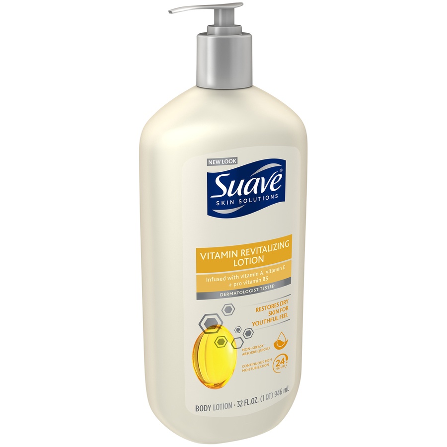 slide 2 of 4, Suave Revitalizing With Vitamin E Body Lotion, 32 oz