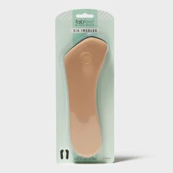 Fab Feet Women's by Foot Petals 3/4 Insoles Shoe Cushion Multipack Black/Khaki - 2 pairs: Shoe Accessories, Cushions Foot