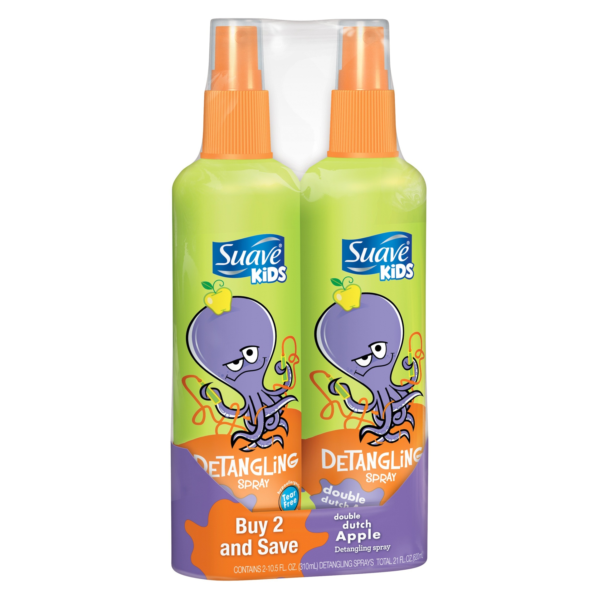 slide 1 of 3, Suave Kids Double Dutch Apple Detangling Spray, 10.5 oz