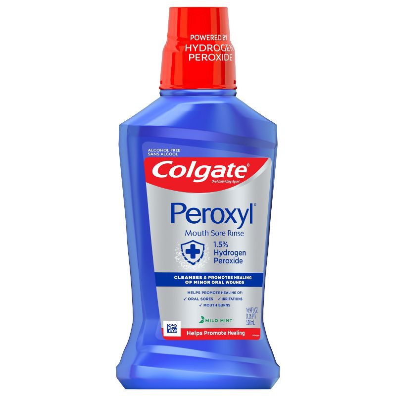 slide 3 of 5, Colgate Peroxyl Mouth Sore Rinse Mild Mint - 16.9 fl oz, 16.9 fl oz