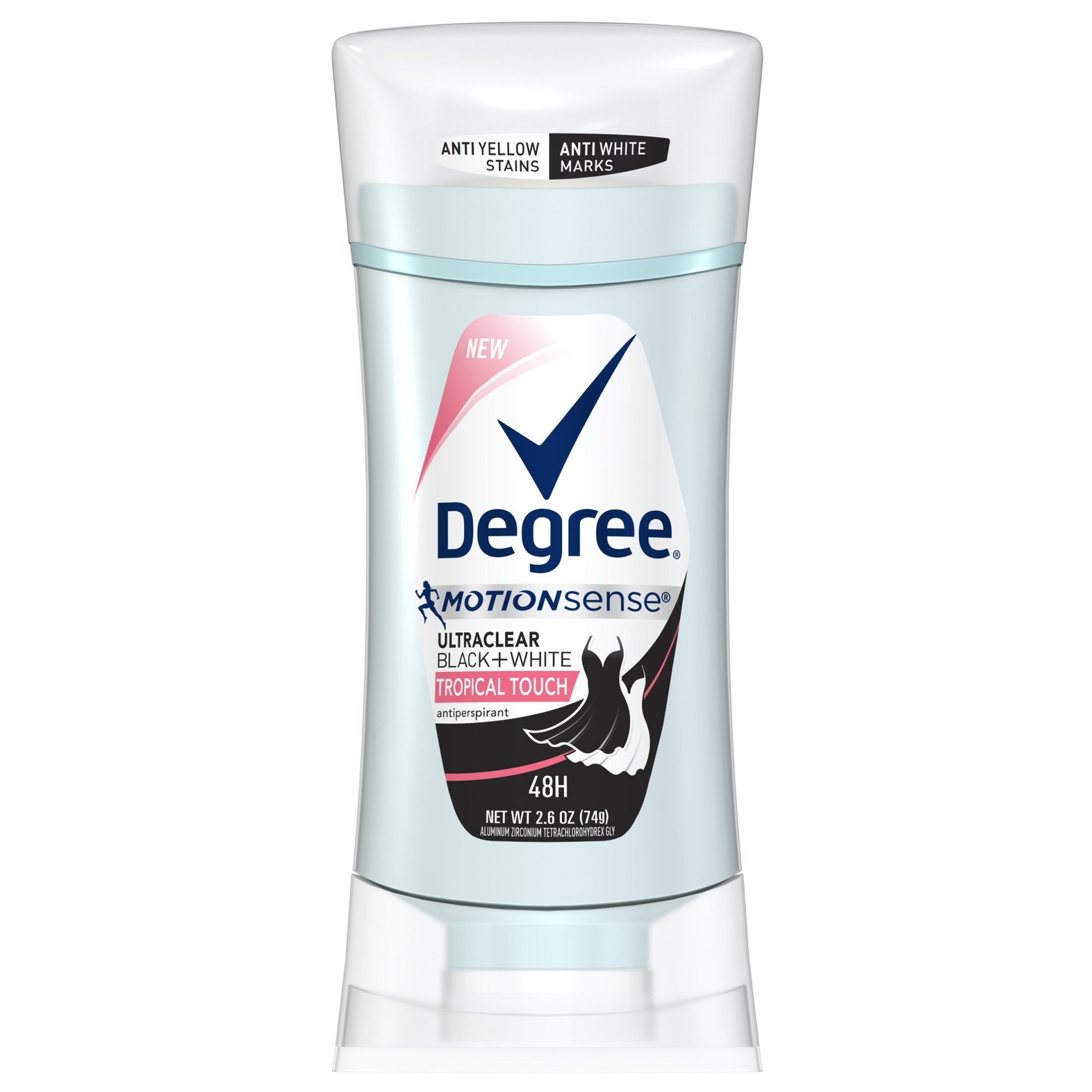 slide 1 of 2, Degree For Women Ultra Clear Black + White Tropical Touch Antiperspirant Deodorant Stick, 2.6 oz