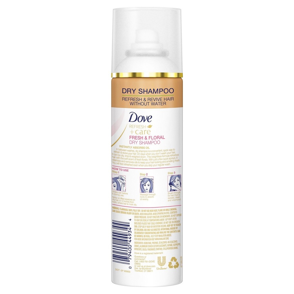 slide 2 of 3, Dove Refreshcare Fresh Floral Dry Shampoo, 5 oz