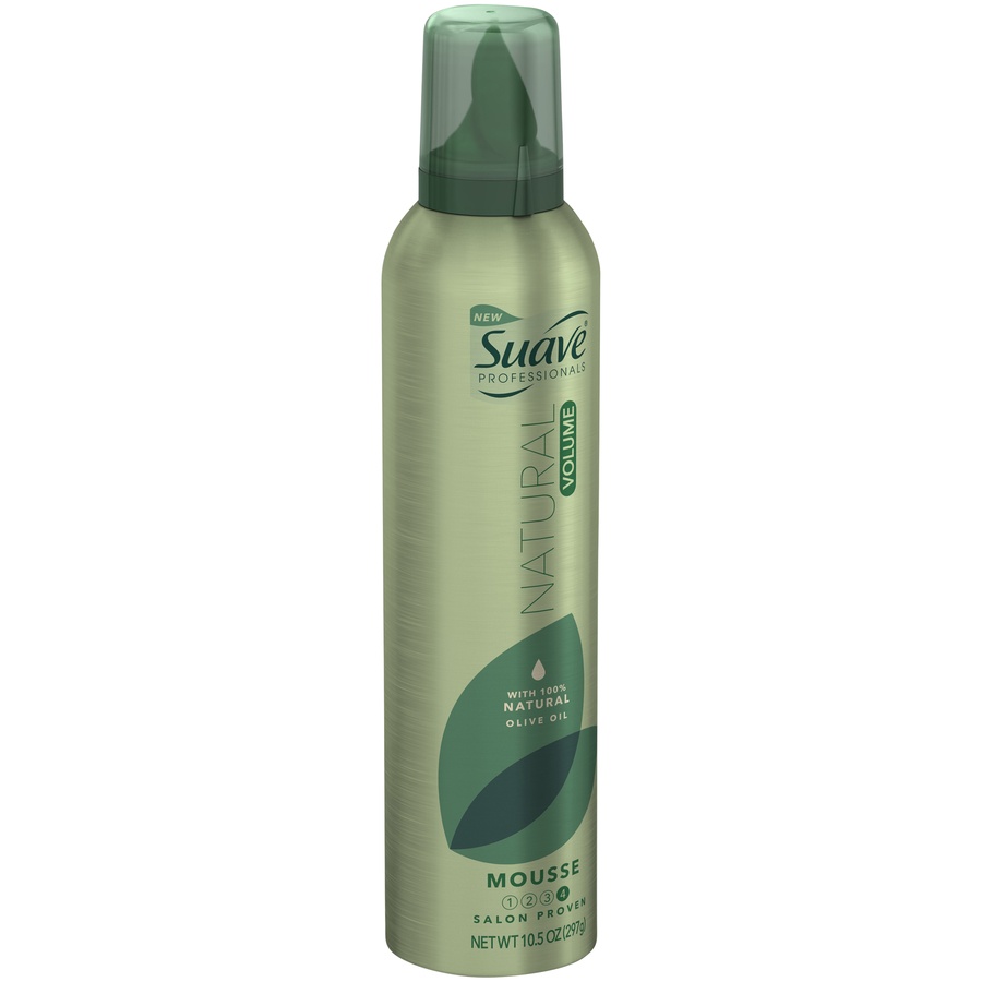 slide 2 of 4, Suave Professionals Natural Volume Mousse, 10.5 oz