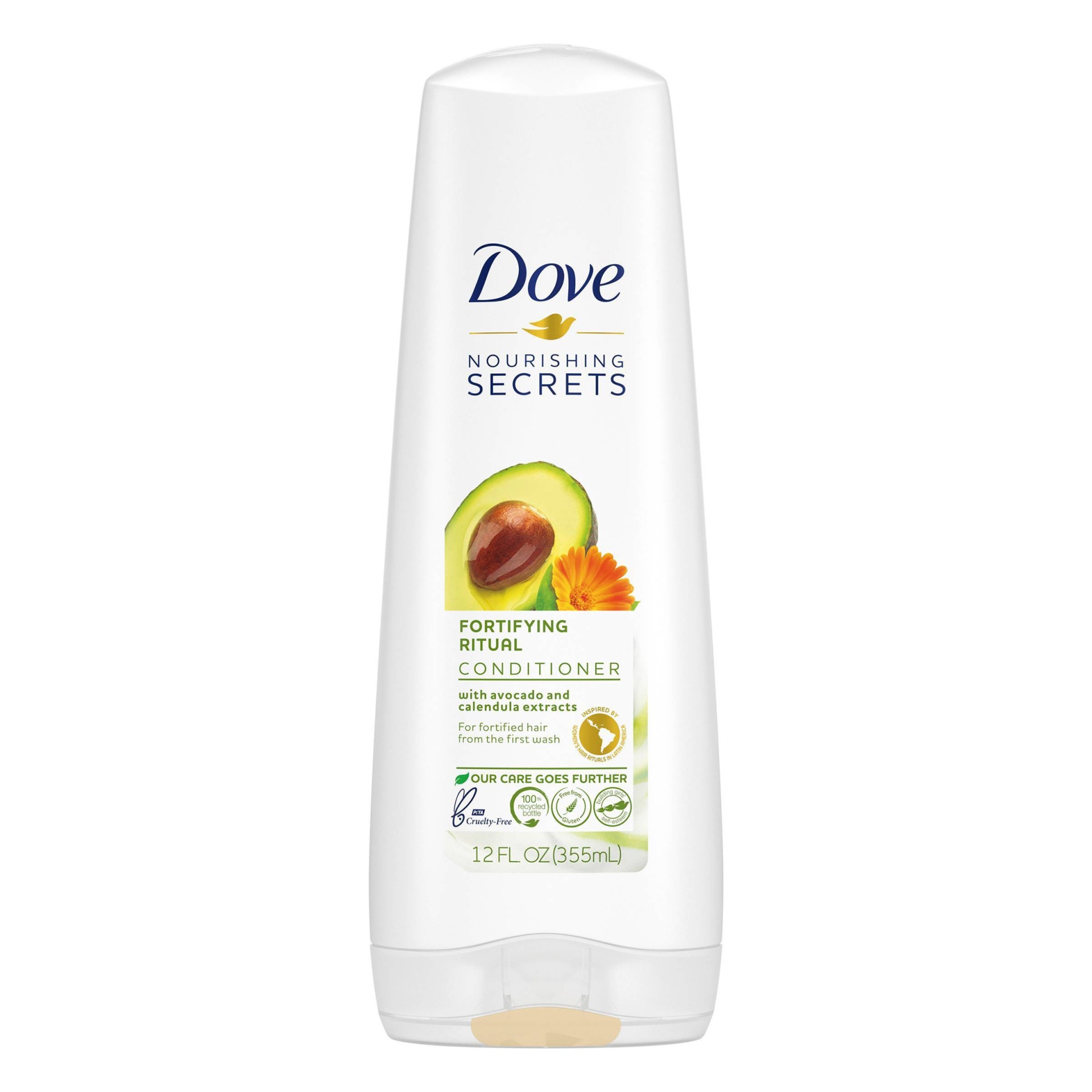 slide 1 of 4, Dove Fortifying Ritual Avocado Conditioner, 12 fl oz