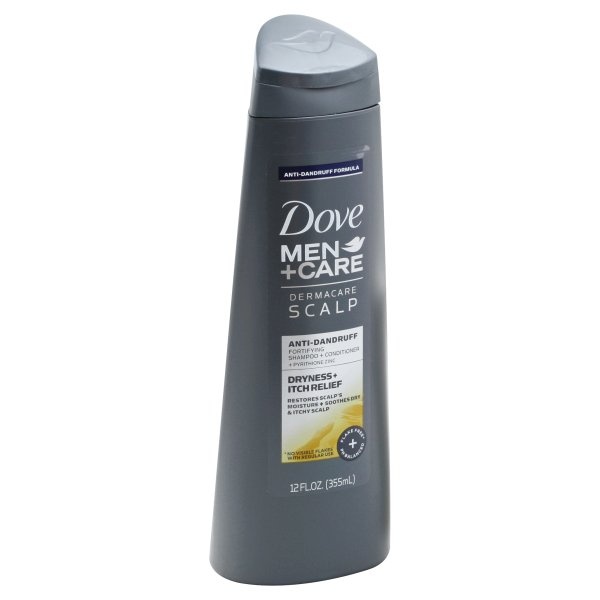 slide 1 of 3, Dove Men + Care 2-in-1 Itch Relief Shampoo And Conditioner, 12 fl oz