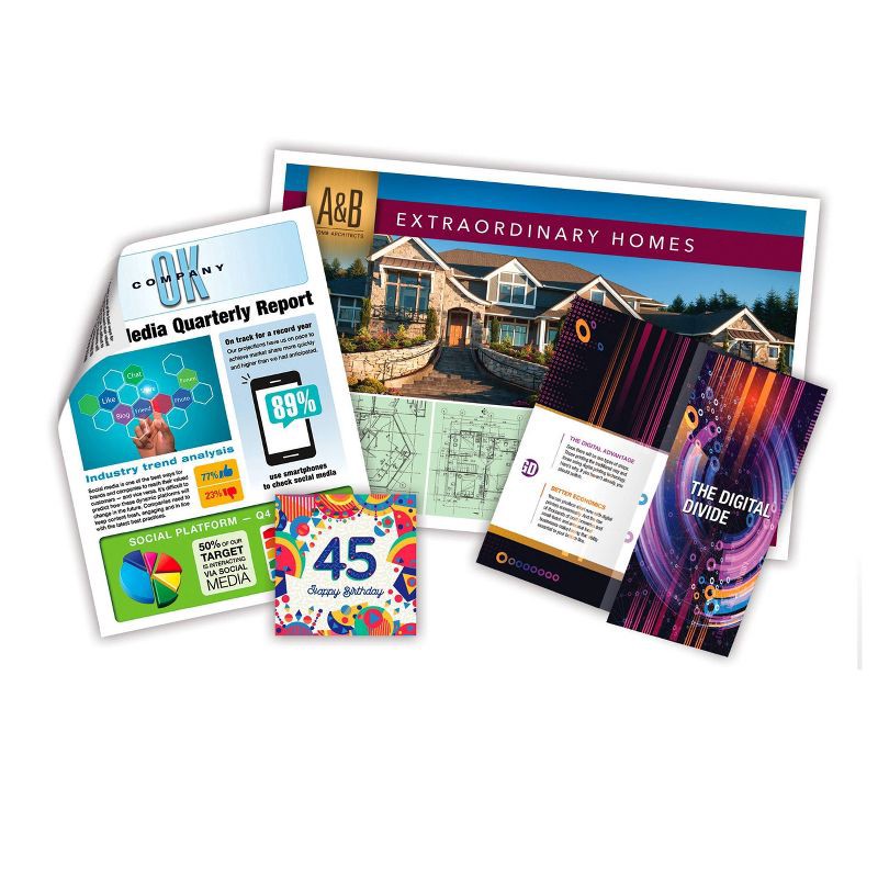 slide 4 of 4, Epson Bright White Printer Paper - S041586: 500 Sheets, Letter Size, 24 lb, 96 Brightness, 500 sheets, 24 lb