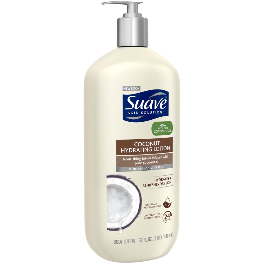 slide 2 of 4, Suave Essentials Body Lotion Tropical Coconut, 32 fl oz