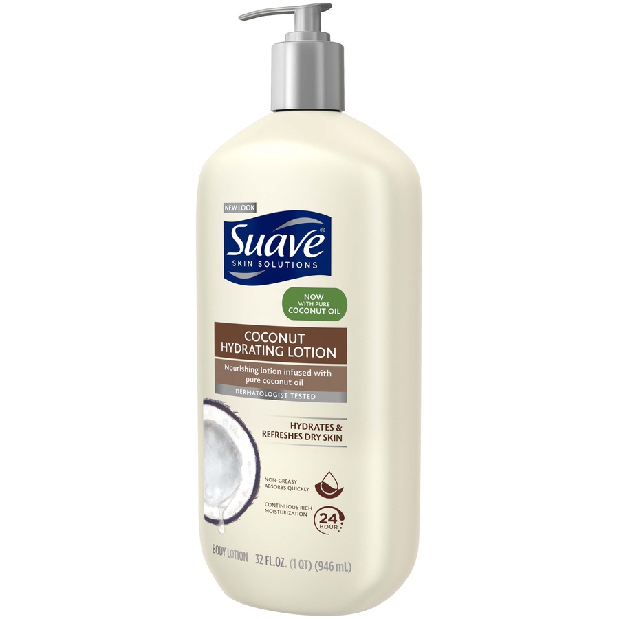 slide 3 of 4, Suave Essentials Body Lotion Tropical Coconut, 32 fl oz