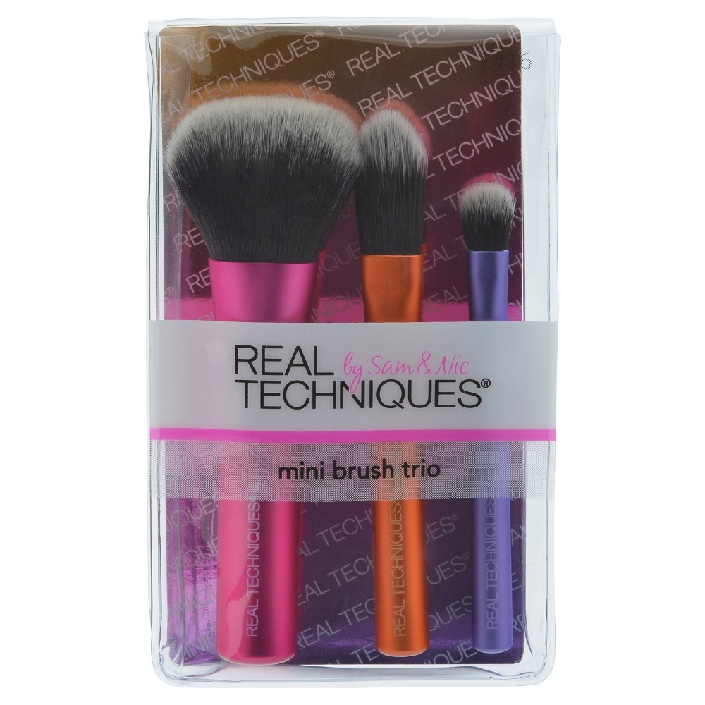 slide 2 of 3, Real Techniques Mini Trio Brush Set, 1 ct