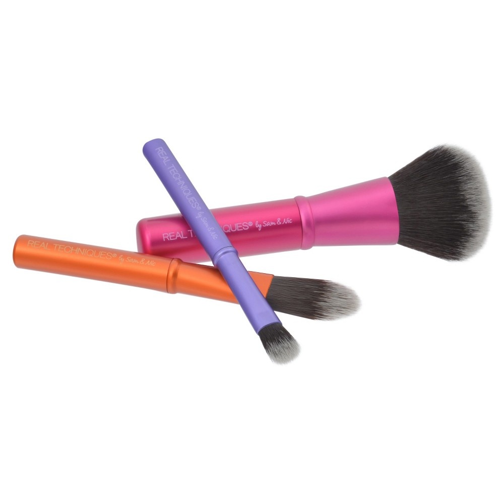 slide 3 of 3, Real Techniques Mini Trio Brush Set, 1 ct